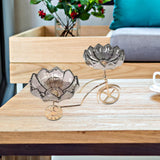 Maxbell Glass Serving Tray Dried Fruit Bowl Holders Decorative for Centerpiece Gray