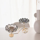 Maxbell Glass Serving Tray Dried Fruit Bowl Holders Decorative for Centerpiece Gray