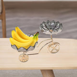 Maxbell Glass Serving Tray Dried Fruit Bowl Holders Decorative for Centerpiece Gray