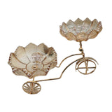 Maxbell Glass Serving Tray Dried Fruit Bowl Holders Decorative for Centerpiece Amber