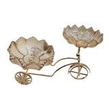 Maxbell Glass Serving Tray Dried Fruit Bowl Holders Decorative for Centerpiece Amber