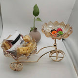 Maxbell Glass Serving Tray Dried Fruit Bowl Holders Decorative for Centerpiece Amber