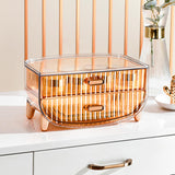 Maxbell Make up Case Cosmetic Desktop Case Cosmetic Storage Rack for Drawer Vanity Orange