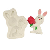 Maxbell 3D Easter Silicone Bunny Molds Bunny DIY Rabbit for Chocolate Cookie Fondant Style A