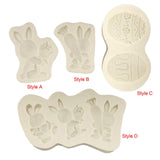 Maxbell 3D Easter Silicone Bunny Molds Bunny DIY Rabbit for Chocolate Cookie Fondant Style A