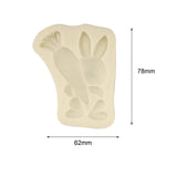 Maxbell 3D Easter Silicone Bunny Molds Bunny DIY Rabbit for Chocolate Cookie Fondant Style B