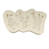 Maxbell 3D Easter Silicone Bunny Molds Bunny DIY Rabbit for Chocolate Cookie Fondant Style C