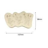 Maxbell 3D Easter Silicone Bunny Molds Bunny DIY Rabbit for Chocolate Cookie Fondant Style C