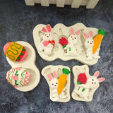 Maxbell 3D Easter Silicone Bunny Molds Bunny DIY Rabbit for Chocolate Cookie Fondant Style C