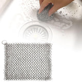Maxbell Chain Scrubber 316 Stainless Steel Wear Resistance for Griddle Wok Scraper small