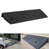 Maxbell Driveway Curb Ramp Threshold Ramp for Motorcycle Driveway Loading Dock Black 4cm