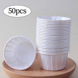 Maxbell 50 Pieces Greaseproof Paper Cupcake Wrappers Baking Cups Accessory Durable White