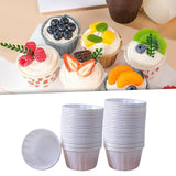 Maxbell 50 Pieces Greaseproof Paper Cupcake Wrappers Baking Cups Accessory Durable White