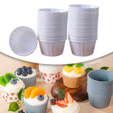 Maxbell 50 Pieces Greaseproof Paper Cupcake Wrappers Baking Cups Accessory Durable White