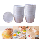 Maxbell 50 Pieces Greaseproof Paper Cupcake Wrappers Baking Cups Accessory Durable White