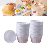 Maxbell 50 Pieces Greaseproof Paper Cupcake Wrappers Baking Cups Accessory Durable White