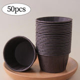 Maxbell 50 Pieces Greaseproof Paper Cupcake Wrappers Baking Cups Accessory Durable Coffee