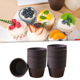 Maxbell 50 Pieces Greaseproof Paper Cupcake Wrappers Baking Cups Accessory Durable Coffee