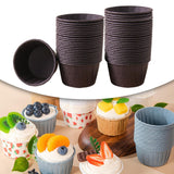 Maxbell 50 Pieces Greaseproof Paper Cupcake Wrappers Baking Cups Accessory Durable Coffee