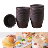 Maxbell 50 Pieces Greaseproof Paper Cupcake Wrappers Baking Cups Accessory Durable Coffee