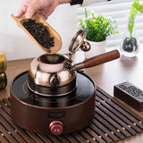 Maxbell Portable Stainless Steel Tea Kettle Water Pot for Picnic Restaurant Kitchen Brown