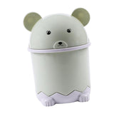 Maxbell Desktop Garbage Can Makeup Tabletop Trash Can Compact for Bedroom Household Green