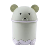 Maxbell Desktop Garbage Can Makeup Tabletop Trash Can Compact for Bedroom Household Green