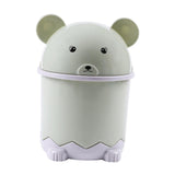 Maxbell Desktop Garbage Can Makeup Tabletop Trash Can Compact for Bedroom Household Green