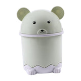 Maxbell Desktop Garbage Can Makeup Tabletop Trash Can Compact for Bedroom Household Green