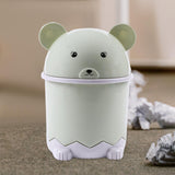 Maxbell Desktop Garbage Can Makeup Tabletop Trash Can Compact for Bedroom Household Green