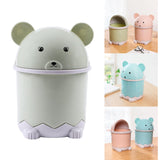 Maxbell Desktop Garbage Can Makeup Tabletop Trash Can Compact for Bedroom Household Green