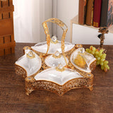 Maxbell Appetizer Tray Organizer and Handle Fruit Bowl for Nuts Dried Fruit Sweets