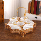 Maxbell Appetizer Tray Organizer and Handle Fruit Bowl for Nuts Dried Fruit Sweets