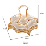 Maxbell Appetizer Tray Organizer and Handle Fruit Bowl for Nuts Dried Fruit Sweets