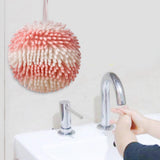 Maxbell Hand Towel Hand Wash Cleaning Cloth Washcloths for Washroom Kitchen Toilet Pink and White