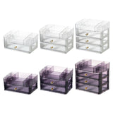 Maxbell Makeup Cosmetic Organizer Cosmetic Display Lipstick Organizer for Desktop 2 Tier Clear