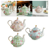Maxbell Retro Water Kettle 400ml Colorful Pattern Coffee Pot for Juice Flower Tea Pink