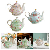 Maxbell Retro Water Kettle 400ml Colorful Pattern Coffee Pot for Juice Flower Tea Pink