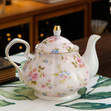 Maxbell Retro Water Kettle 400ml Colorful Pattern Coffee Pot for Juice Flower Tea Pink