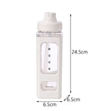 Maxbell Leakproof Water Bottle with Straw 700ml Reusable Anti Slip for Home Office white