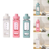 Maxbell Leakproof Water Bottle with Straw 700ml Reusable Anti Slip for Home Office white