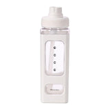 Maxbell Leakproof Water Bottle with Straw 700ml Reusable Anti Slip for Home Office white