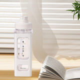 Maxbell Leakproof Water Bottle with Straw 700ml Reusable Anti Slip for Home Office white