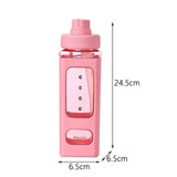 Maxbell Leakproof Water Bottle with Straw 700ml Reusable Anti Slip for Home Office red