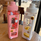 Maxbell Leakproof Water Bottle with Straw 700ml Reusable Anti Slip for Home Office red