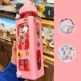 Maxbell Leakproof Water Bottle with Straw 700ml Reusable Anti Slip for Home Office red