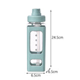 Maxbell Leakproof Water Bottle with Straw 700ml Reusable Anti Slip for Home Office green
