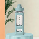 Maxbell Leakproof Water Bottle with Straw 700ml Reusable Anti Slip for Home Office green