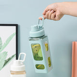 Maxbell Leakproof Water Bottle with Straw 700ml Reusable Anti Slip for Home Office green