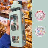 Maxbell Leakproof Water Bottle with Straw 700ml Reusable Anti Slip for Home Office green